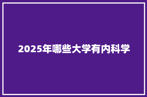 2025年哪些大学有内科学 文秘写作