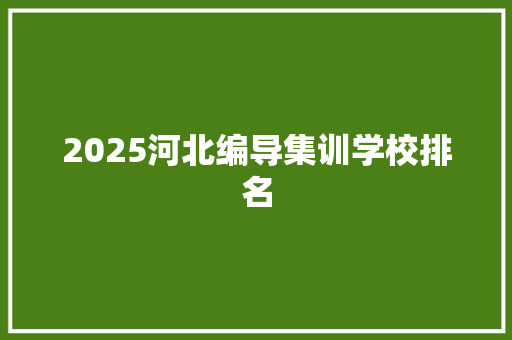 2025河北编导集训学校排名 承诺书