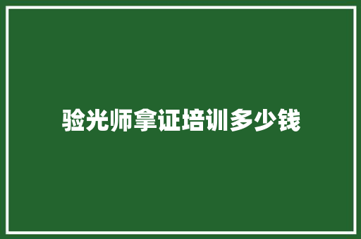 验光师拿证培训多少钱 文秘写作