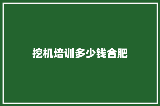 挖机培训多少钱合肥 表扬书