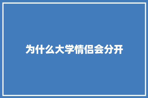 为什么大学情侣会分开 文秘写作
