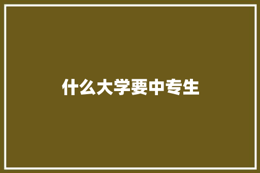 什么大学要中专生 办公写作