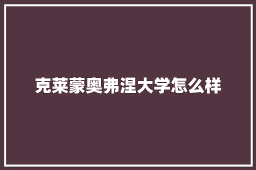 克莱蒙奥弗涅大学怎么样 简历资料