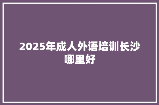 2025年成人外语培训长沙哪里好 办公写作