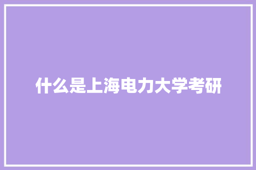 什么是上海电力大学考研 表扬书