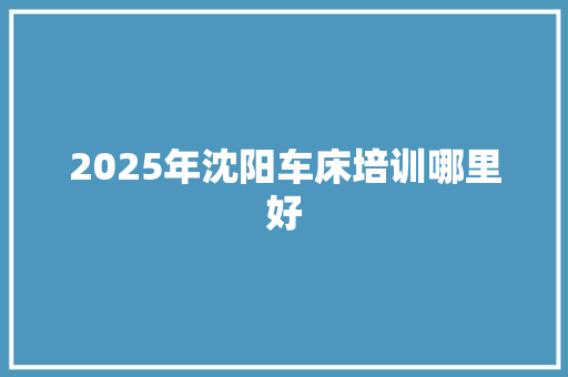 2025年沈阳车床培训哪里好 表扬书