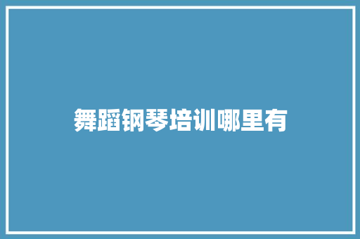 舞蹈钢琴培训哪里有 公证书