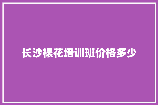 长沙裱花培训班价格多少 社会论文