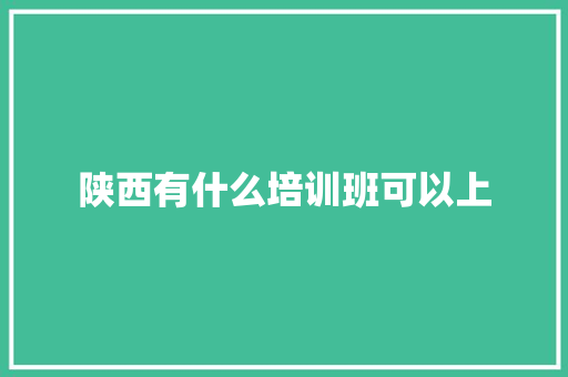 陕西有什么培训班可以上 办公写作