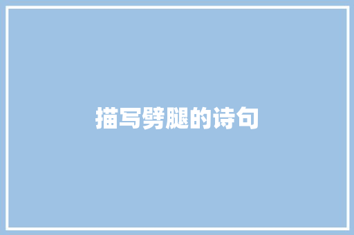 描写劈腿的诗句 策划方案
