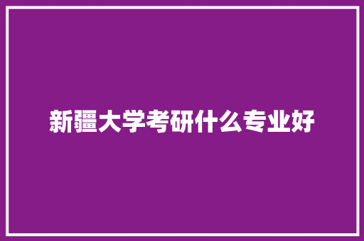 新疆大学考研什么专业好 社会论文